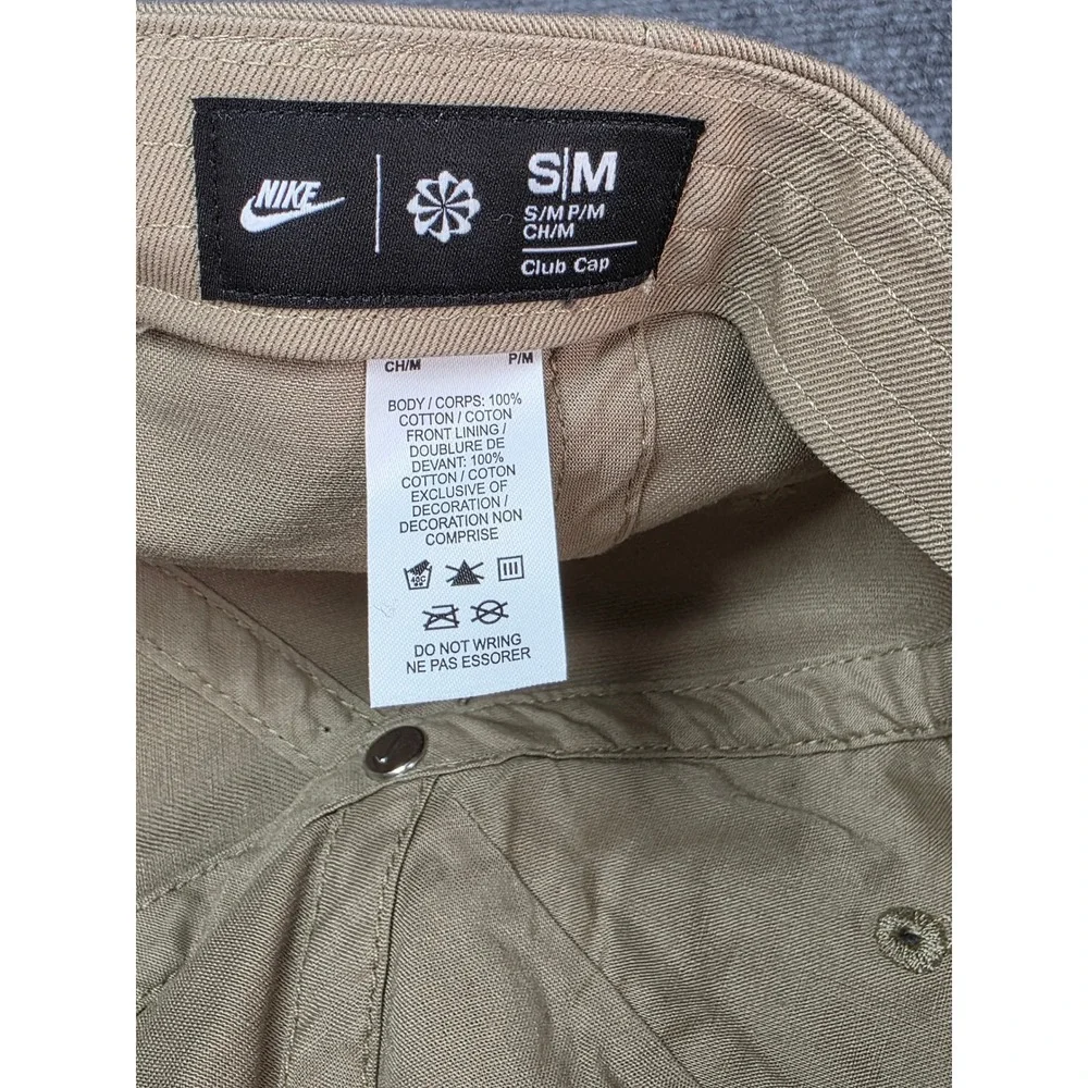 Nike Hat Cap Strap Back Small Medium Tan‎ Sportswear Golf Hike Pickleball Mens